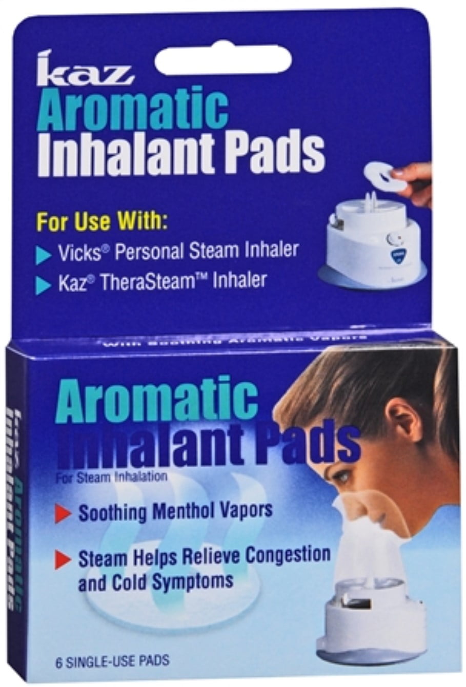 Kaz Aromatic Inhalant Pads 6 Each (Pack of 3)