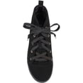 thumbnail image 5 of Womens Faux Leather High-top Lace-up Laser-cut Sneakers, 5 of 6