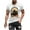 White, variant on Halloween T-shirt for Men, Military Green Printed Round Neck Short Sleeve Cotton Blend Top, Casual Daily Wear, Hand Wash Cold