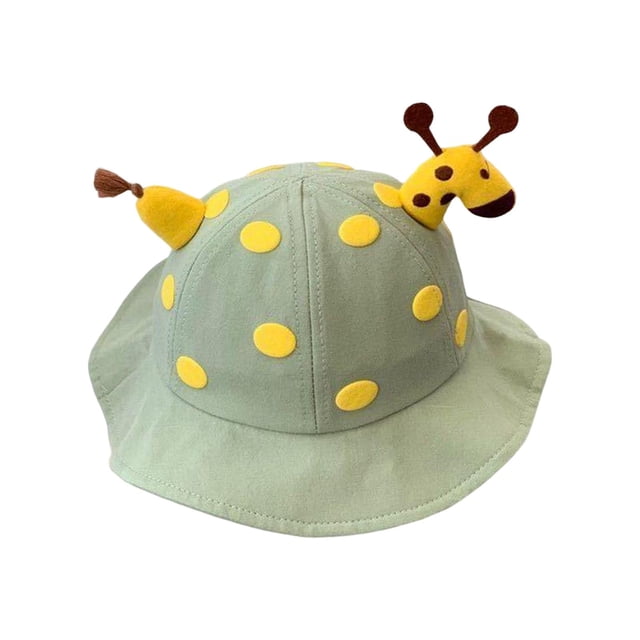 Sombrero de cubo para pequeños Sombrero de protección solar Sombrero de juego Plegable Lindo diseño de ciervo Sombrero de verano Sombrero de verde Hugo Sombrero de pescador para niños