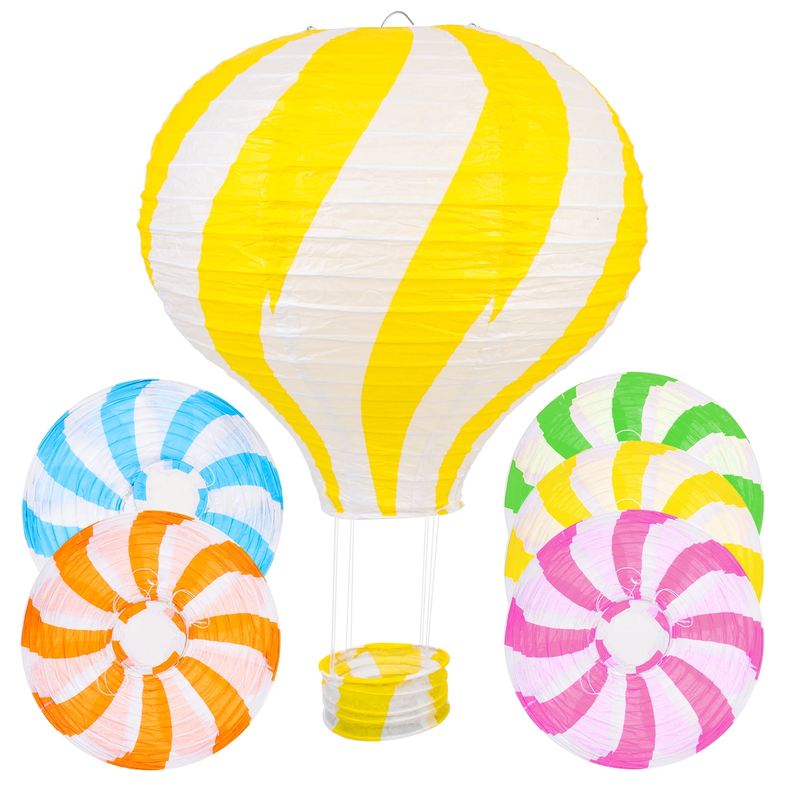 5pcs Hot Air Balloon Paper Lanterns Hanging Paper Lanterns Sky Lanterns