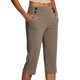thumbnail image 1 of MKLEKYY Leggings para mujer, pantalones capri de yoga elásticos para mujer, pantalones capri casuales de entrenamiento, leggings de cintura alta, pantalones rectos cortos, 1 of 4