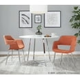 thumbnail image 2 of Margarite Chair, Upholstered Dining Chairs, Mid-Century Modern Dining Chair, Kitchen Chairs for Dining Table, Dining Chairs Set of 2 (Orange Fabric), 2 of 6