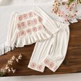 thumbnail image 2 of TOWED22 Toddler Girl Baby Clothes Set Long Sleeve Graphic Sweatshirt and Elastic Waist Pants 2pcs Outfits Fall Winter(Pink,2-3 Y), 2 of 7