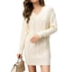 thumbnail image 1 of Vestido Tipo Suéter con Cuello en V para Mujer, Estilo Suéter Tipo Túnica Holgado Informal de Larga con Punto y Larga para Otoño. XXL, 1 of 7