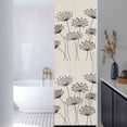 thumbnail image 3 of Farmhouse Dandelion Window Privacy Film, Spring Modern Country Flower Black Beige Static Cling UV Sun Blocking Heat Control Window Tint Day and Night, Non-Adhesive One Way Privacy Cover 17.7''x78.7'', 3 of 7
