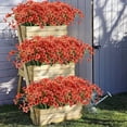 thumbnail image 5 of Sinhoon 12 Bundles Artificial Flowers Outdoor UV Resistant Fake Flowers No Fade Faux Plastic Plants Garden Home Wedding Decor（Sunset red）, 5 of 7