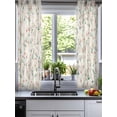 thumbnail image 2 of Spring Floral Sheer Curtains 39 Inch Length 2 Panels Set for Living Room/Bedroom, Watercolor Flowers Leaves Tree Branches Beige Kitchen Curtains Grommet Curtains Window Treatments 27.5"x39"x2, 2 of 7