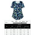 thumbnail image 5 of Plus Size Tops for Women Short Sleeve Buttons Up Blouses Flowy Floral Tunic Tops, 5 of 9