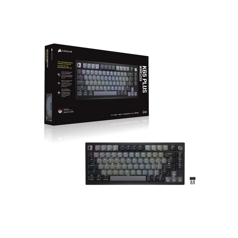 CORSAIR K65 PLUS WIRELESS 75% RGB Mechanical Gaming Keyboard - Pre