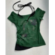 thumbnail image 3 of Camisetas de verano de dos piezas con cuello halter y vendaje estilo vintage, camisetas ajustadas con estética Y2k, camisetas sexis informales con estampado grunge estilo Harajuku para mujer, 3 of 5