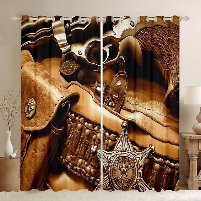 Erosebridal Jolis Rideaux Cochon Lot de 2 (42x90), Rideaux Occultants 30 %-50 % Tournesol, Déco Rustique Animale