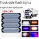 thumbnail image 3 of Adecuado para luces laterales de camión YH 6 luces de destello en la red luces de destello luces laterales ultradelgadas 12V-24v 18 modos, 3 of 4