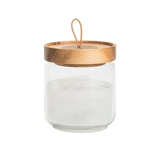 4 Glass Jar With Wood Spoon & Lid by Park Lane