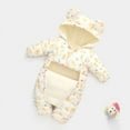 Baby Boys Girls Cute Cartoon Animals Hooded Snow Wear Jumpsuit Outwear