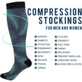 thumbnail image 4 of High Elasticity Compression Socks, High Knee Socks Adult Universal Leisure Relieve Fatigue, Peacock Feather 6 Travel Daily with Running (1 Pair) Gift, 4 of 7