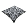 thumbnail image 6 of TreeWool (Pack of 2) Damask Accent Decorative Cotton Throw Pillow Covers (20 x 20 Inches, Black), 6 of 6