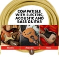 thumbnail image 3 of Fender Deluxe Series Instrument Cable, Guitar Cable, Guitar Accessories, Straight/Angle, Tweed, 15ft, 3 of 5