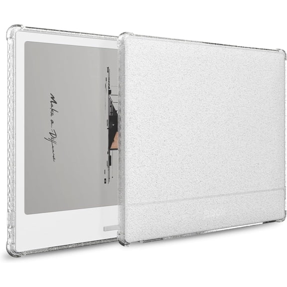 TUDIA SKN Clear Case for BOOX Go 7 & Go Color 7 (Gen 1 & 2, 2024/2025), Slim Shockproof TPU Protective Cover, Clear Glitter
