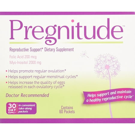 Pregnitude - Soutien de la reproduction, suppléments alimentaires - 60 Packets prénatal, navire des Etats-Unis, Marque Everett Laboratories