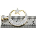 thumbnail image 5 of 10K Yellow Gold Diamond Islamic Crescent Moon & Star Pendant 1.55" Charm 3/4 CT., 5 of 6