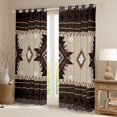 thumbnail image 2 of Erosebridal Bohemian Aztec Blackout Curtains Set of 2 (52x84 Each), Brown Black Aesthetic Window Curtains, 2 of 6