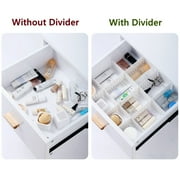 Gemdeck Drawer Divider Adjustable Drawer Dividers Storage Organizers, 8 Packs, White