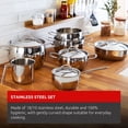thumbnail image 4 of Lagostina Euforia 11 piece Stainless Steel Cookware Set, Induction Safe, 4 of 9