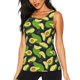 thumbnail image 1 of Balery Fresh Avocado Camiseta sin mangas estampada ligera para mujer, tops de entrenamiento sin mangas, camisetas de yoga transpirables de secado rápido.-XX-Large, 1 of 7