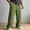 Army Green, variant on Men's Linen Pants Lightweight Straight Leg Casual Pants Summer Loose Fit Yoga Beach Long Trousers with Pockets