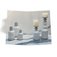 thumbnail image 2 of ceramic acid wash candlesticks 14” and 9” T, set of 2., 2 of 3