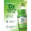 thumbnail image 5 of D3 10,000 IU | 100 Softgels | High Potency Vitamin | Non-GMO and Gluten Free | by Nature's Truth, 5 of 7