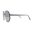 thumbnail image 3 of Retro Avant Garde Cropped Round Metal Rim Sunglasses Black Silver Mirror, 3 of 4