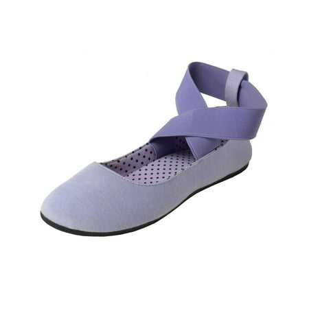 Mia Ballet Flats - Alpine Swiss Peony Womens Ballet Flats Elastic Ankle Strap Shoes Slip On Loafers