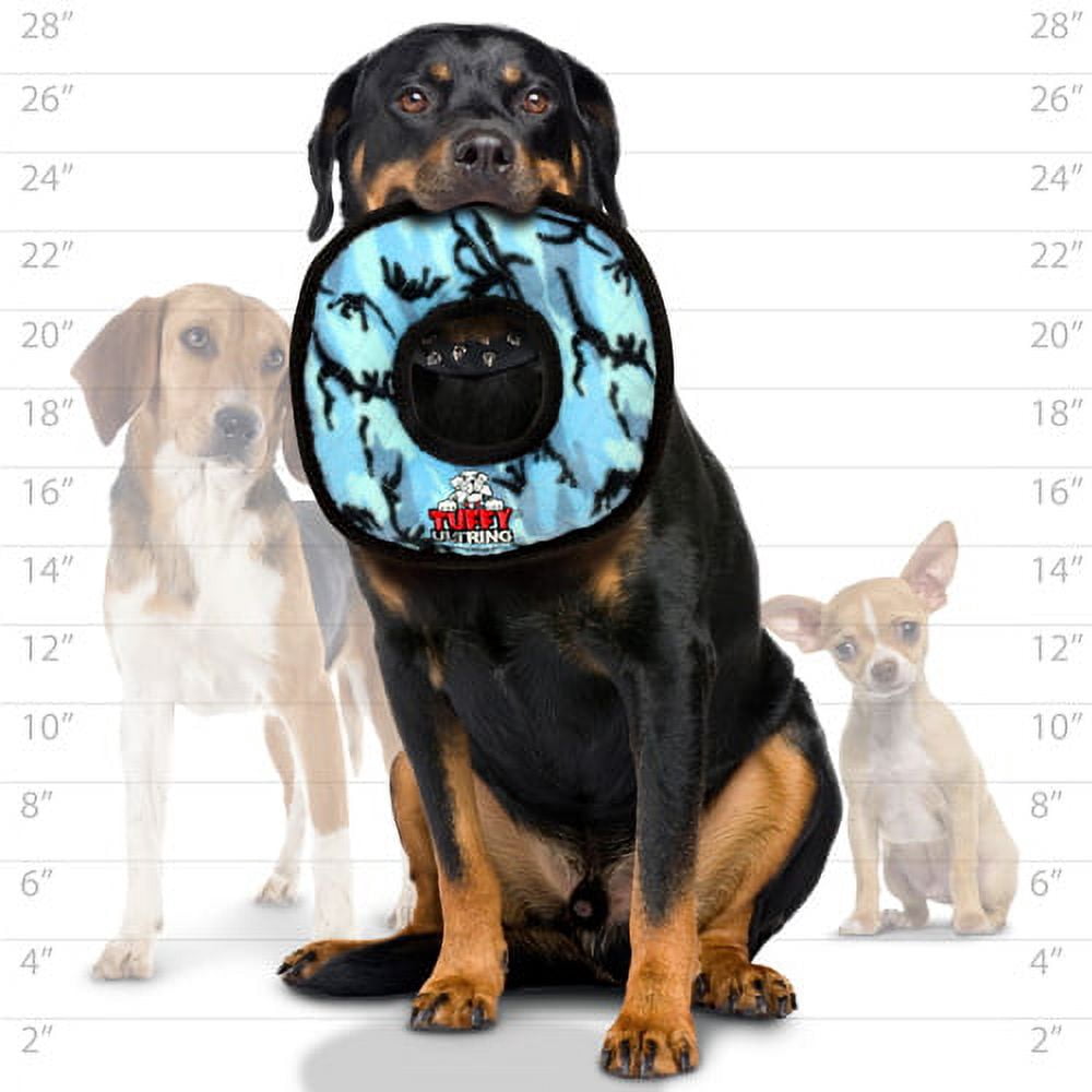 TUFFY® Ultimate Ring Camo Blue, 2-Pack, Durable Plush Squeaky Dog Toys