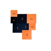 Rhodia Top-Stapled Notepad - Black, Ruled, 4-3/8 x 6-3/8