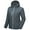 Grey, variant on Womens Warm Recycle Insulated Jacket Hooded Lightweight Windproof Winter Coat Hiking Travel Dark Blue XL