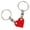 Red, variant on Brick Keychain Best Friend Keychain for Friendship Couple Boyfriend Girlfriend, Heart Keychain Set