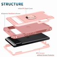 thumbnail image 6 of Dteck Google Pixel 6 Case, Google Pixel 6 Case with Finger Ring Holder Kickstand, Military Grade Stand Cover Phone Cases Compatible for Google Pixel 6, Rosegold, 6 of 8