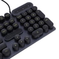 thumbnail image 4 of M Buder Combo Teclado y Ratón Gaming Alámbrico, Diseño Retro Punk Teclas Redondas Tipo Máquina de Escribir, Retroiluminación RGB, Interfaz USB, Color Negro, 53 cm / 20.8 inches, 4 of 9