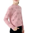 thumbnail image 5 of Posijego Little Girls Sweater Cardigans Hollow Knit Open Front Sweater Crew Neck Button Closure Cardigan Jackets, 5 of 6