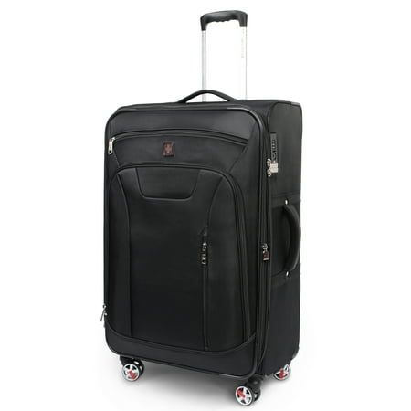 SwissTech Executive 29” 8-Wheel Softside Luggage Black