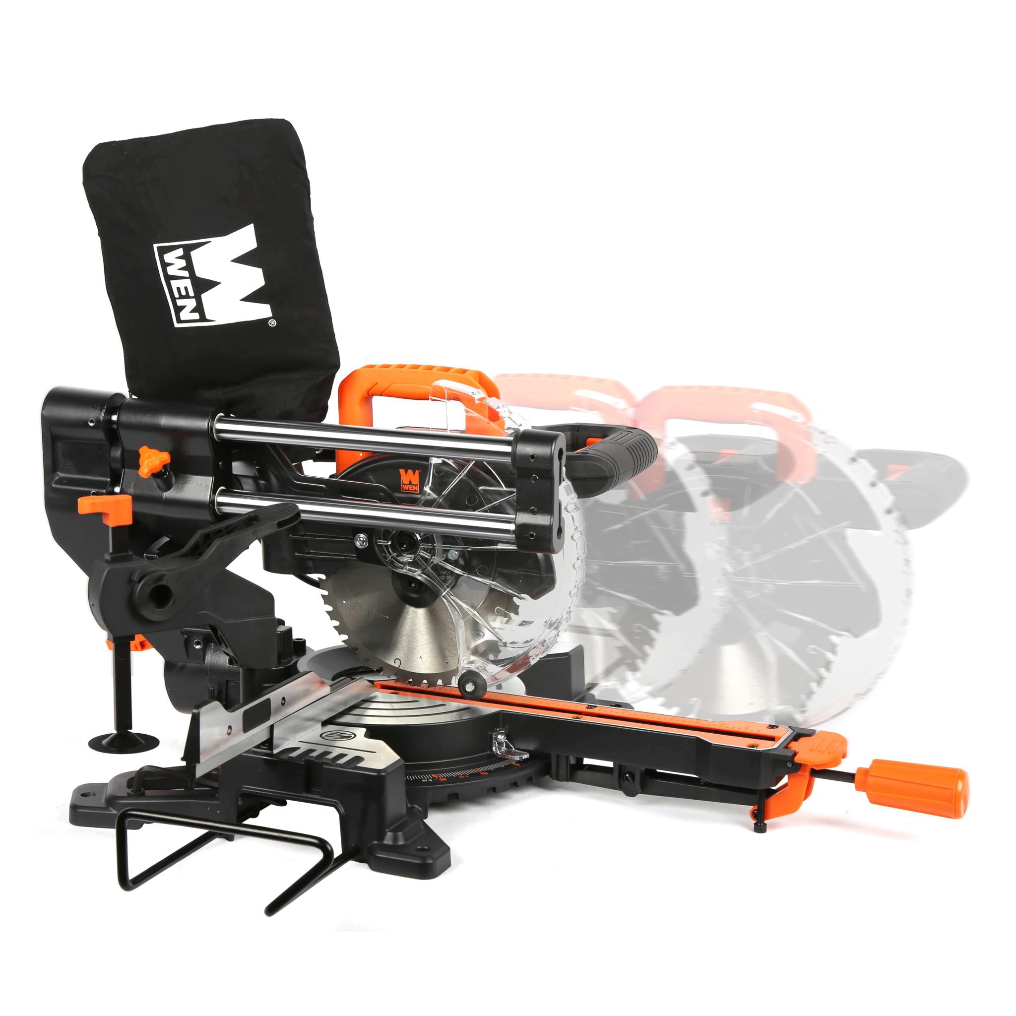 WEN 9.5-Amp 7.25-Inch Single Bevel Compact Sliding Compound Miter Saw with LED Cutline Guide
