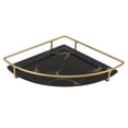thumbnail image 1 of Bathroom Organiser Tray, Bathroom Storage Tray Light Luxury Decorative Golden Texture Corner Bathroom Tray Triangular Bathroom Organizer for  Towel Paper Napkins Jewel, 1 of 8