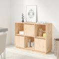 thumbnail image 1 of vidaXL Sideboard 110.5x35x80 cm Solid Wood Pine, 1 of 5
