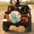 thumbnail image 3 of KAKALAD Vintage Map Octopus Spare Tire Cover Universal Vehicle Accessories Buckle Car Tools 14”in, 3 of 6