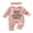 Pink, variant on RUINIXCW Preemie/Newborn/Baby Girl Outfits Letter Embroidery Crew Neck Long Sleeve Romper and Bow Headband 2 Pcs Set for Fall