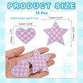 thumbnail image 2 of Uxcell 18 Pcs Parche Bordado de Corazón Estrella a Cuadros para Planchar, Aplicaciones para Coser en Chaquetas, Colección de Denim, Ropa, Vestidos, Sombreros, Jeans, Accesorio DIY, Púrpura Claro/Rosa, 2 of 6