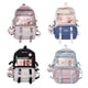 thumbnail image 2 of Mochila De Estudiante Kawaii, Mochila Escolar Con Bolsillo Frontal, Mochila De Viaje De Estilo Preppy Simple, 2 of 4