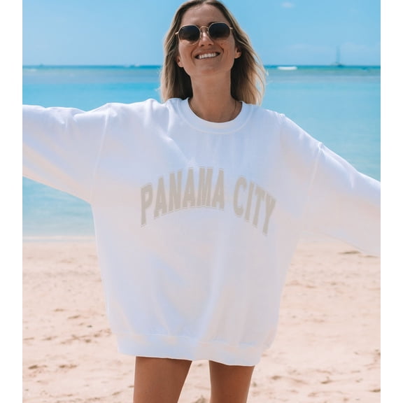 Panama City Beach Sweatshirt, Trendy Varsity Sweatshirt, Aesthetic College Crewneck, Oversized Minimalist Sweater, Panama City Florida Shirt All Size S-5Xl